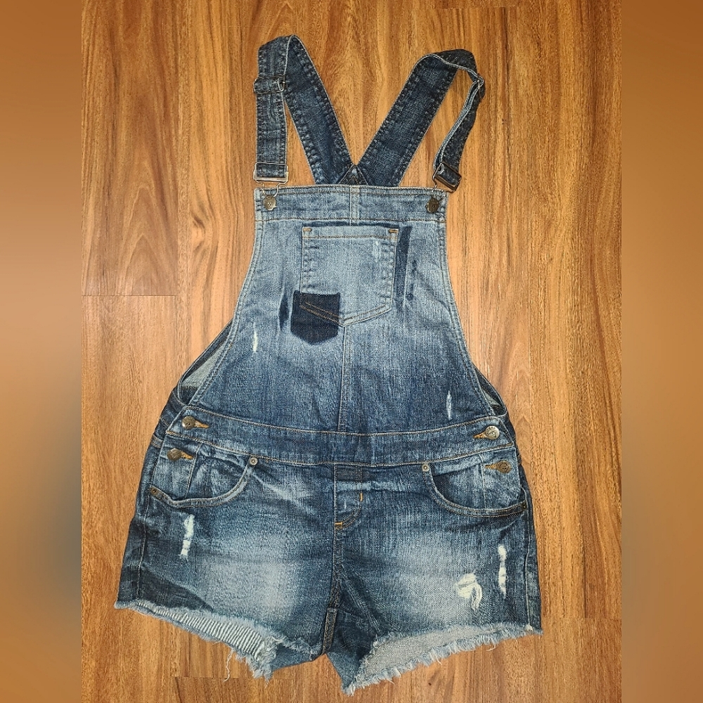 GUESS Denim Short Overalls